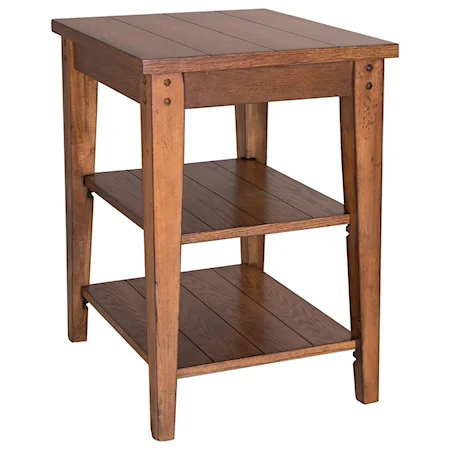 Tiered Table with Shelves